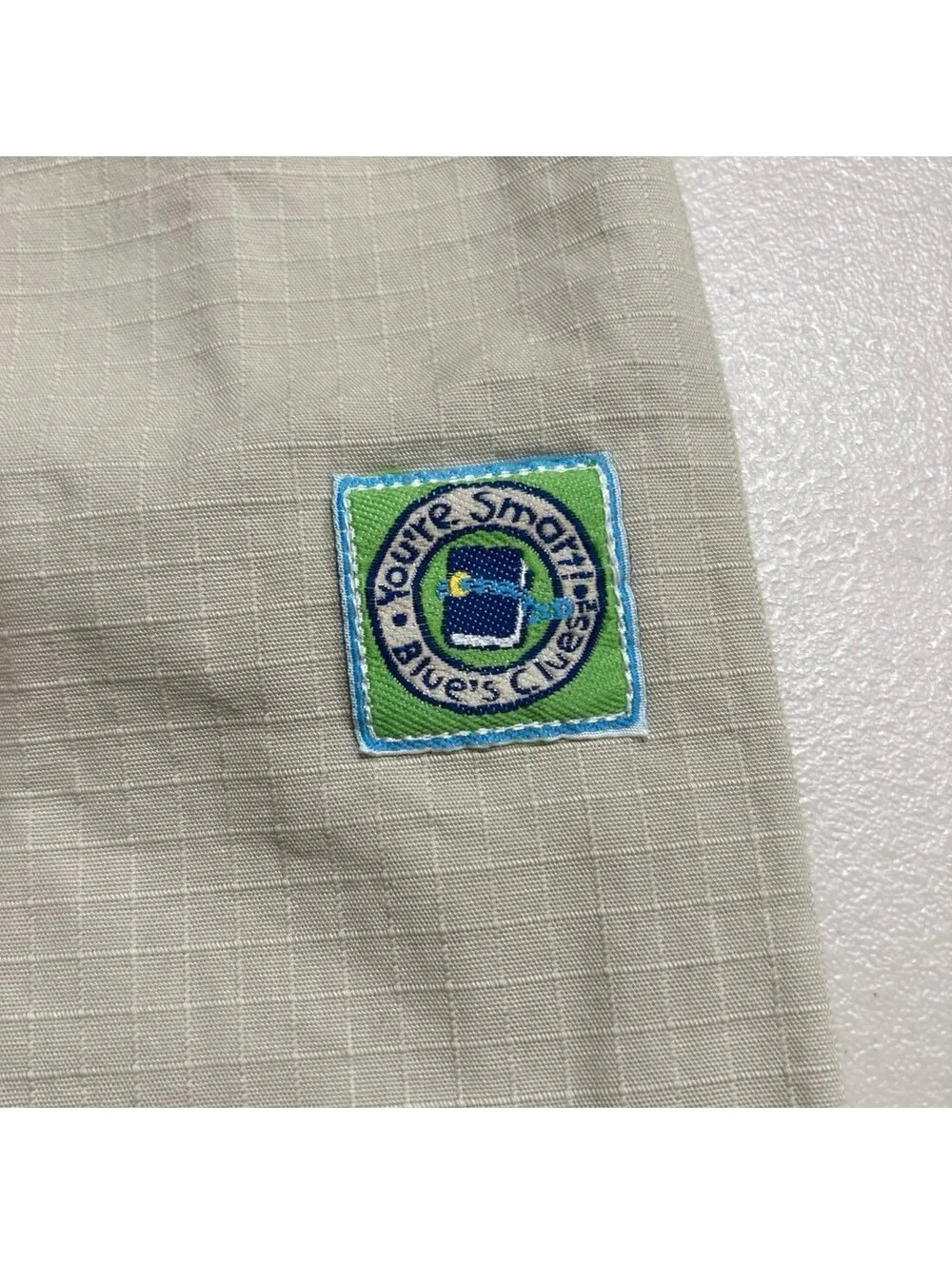Vintage Blue’s Clues Toddler Boys 4T Khaki Ripstop Suspender Pants Nickelodeon